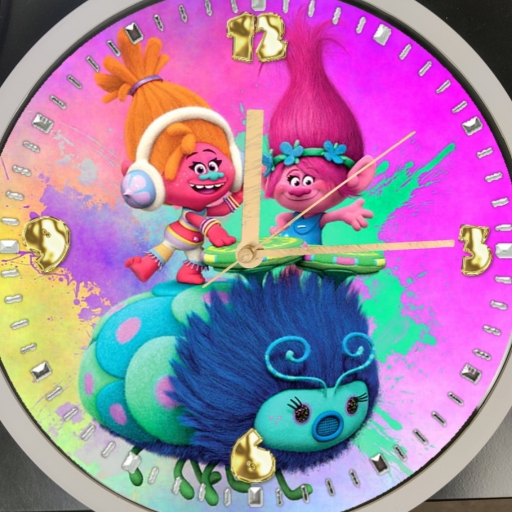 Trolls led wall clock